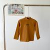 Colección Camiseta Base Liquidación ~ Otoño e Invierno Estampado Cuello Medio Algodón Lijado Camiseta Base Manga Larga Ropa Exterior para Niños y Niñas