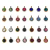 Acero Inoxidable Agujero Vertical Doce Piedras de Nacimiento 6mm Piedra Brillante Piedra de la Suerte Colgante Colgante Accesorios para Joyería DIY Collar