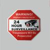 Comércio exterior Amazon exporta etiquetas de identificação de cães de vigilância em forma de borda octogonal sinais de alerta de vigilância eletrônica por vídeo 24 horas em inglês