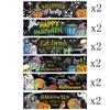 Etiquetas adhesivas para botellas de agua con decoración para fiestas de Halloween transfronterizas, suministros de decoración para bares y casas embrujadas de Halloween
