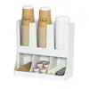 Portavasos de Acrílico Negro para Empaque para Uso Doméstico Tienda de Café Té con Leche Estante para Colocar Vasos de Papel Desechables Portavasos de Pared