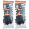 Cortina de pelo de fibra química para peluca, extensión de pelo curva, color natural, extensión de pelo de onda profunda FREEDOM 16