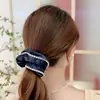 Goma para el pelo estilo coreano con pedrería brillante, accesorio de alta gama para coletas y recogidos, cordón para el pelo, disponible para venta al por mayor