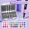 Caneta Marcadora Glitter com Ponta Macia, Caneta Marcadora Luminosa, Caneta Fluorescente, Tinta Estrela Cintilante para Pintura, Caneta Glitter de Ponta Dupla