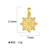 Colgante de Copo de Nieve de Zircón de Tres Zonas Meizu, No se Desvanece, Versátil para Mujer, Diseño de Alta Gama, Collar de Clavícula con Personalidad de Moda