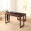 Mesa Taburete de Madera Maciza para Guqin Nuevo Estilo Chino Mesa de Resonancia para Qin Madera de Olmo Viejo Mesa Antigua para Guzheng Caligrafía Mesa Sinología Mesa de Ceremonia del Té