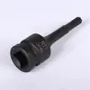 Hexágono soquete 1/2 pistola de ar comprimido de uma peça cabeça de lote pneumática hexagonal chave de fenda manga ameixa manga hexagonal pistola de ar terno lote