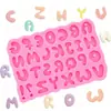 Molde de Silicone de Letra Maiúscula em Inglês Molde Dobrável para Bolo Chocolate Molde Decorativo Molde para Assar DIY