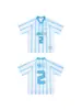 Camiseta Masculina Jie Zhan Gola V Tecido de Malha Vazada Estampa Digital Manga Curta 2026 Verão Nova Marca Original Tendência