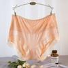 Ropa interior de talla grande para mujer, con encaje, cintura alta, sin marcas, para realzar el abdomen y las caderas, bragas de talla grande para mujeres gordas, sin marcas.