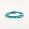 Pulseira de Nylon Multicolorida 3mm Estilo Náutico Empilhável Dopamina Nicho Ajustável Pulseira de Corda Trançada Feita à Mão