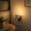 Luz noturna controlada por luz plug-in modelo bolha redonda de acrílico GY255 luz noturna decorativa de sensor para quarto ao lado da cama