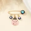 Broche Creativo Sencillo Pin Ojo del Diablo Europeo y Americano Elemento de Escarabajo Abeja Lazo Pin Ojo Azul