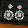 Collar de flor con forma de diamante de circón vintage, cadena para la clavícula de lujo discreto, juego de joyas exquisitas de estilo retro