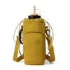Mochila para Botella de Agua de Plumas Deportiva al Aire Libre Transfronteriza Portátil de Gran Capacidad Bolso Cruzado para Taza de Agua Viaje Aislado Bolso de un Solo Hombro
