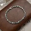 Yuhong 2024 Nuevo Pulsera Retro Vieja Industria Pesada para Crear Patrón de Hierba de Ratán Pulsera de Diamantes Moderna y Versátil Modelo de Pareja