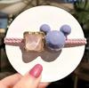 Diadema estilo coreano para mujer, popular en internet, tendón de goma, lazo para mujer, tocado de perlas simple y distintivo, lindo anillo para el cabello, pulsera, cuerda para el cabello de doble uso