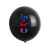 Globo de látex redondo de 36 pulgadas con diseño de revelación sexual, color negro, para decoración de fiesta de cumpleaños de bebé.