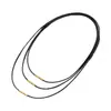 Accesorios para Collares Colgante Cordón de Cuero Cordón para Colgante Colgante Tejido Negro Clásico Versátil Unisex Cordón