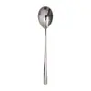 Colher Principal para Refeição em Aço Inoxidável Doméstica com Cabo Longo Colher para Comer Arroz Colher de Sopa Simples Multiúso Colher de Refeição para Cantina de Estudantes