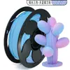 Filamento para impressão 3D, filamento PLA seda dupla cor, 250G, filamento PLA seda, compatível com impressoras Bambu Lab e Creality, etc.