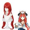 [Tongchuan] Peluca Cosplay Nilu de Genshin Impact Cabello Largo Doble Cola de Caballo Cosplay Peluca de Cuero Cabelludo Artificial