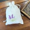 Bolsa de Algodón Bordado Lavanda Almacenamiento Cordón Solapa Bolsillo Pantalones Embalaje de Joyería Bolsa de Lino Venta al por Mayor Transfronteriza Bolsa Sachet