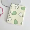 Cuaderno espiral de dibujos animados lindo, cuaderno de bolsillo estético de alta calidad, cuaderno pequeño A7 de tapa lateral, cuaderno creativo para mensajes y toma de notas para estudiantes