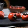 Ruyi Madera de Rosa Ensamblada con Madera Fragante Artesanía Grande con Forma de Caqui para Mesa de Té de Oficina, Colgante Pequeño para Teléfono Móvil