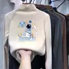 Camiseta base de nuevo estilo para niños de tamaño mediano y grande, camiseta de forro polar para bebé con cuello semi-alto, ropa cálida de manga larga para otoño e invierno para niños, estilo coreano