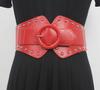 Cinto Largo da Moda Decoração de Saia Feminina Vedação da Cintura de Vestido Acessórios de Casaco Cinto Elástico Preto Verde Cinto de Saia