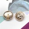 Botão de Metal Panda Vermelho Suéter Casual Feminino Botão Costurado à Mão Casaco Botão Decorativo Acessórios para Joias diy