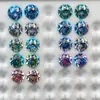 En stock circonita de diente de león degradada de 6 mm incrustada, accesorios de joyería hechos a mano que no se decoloran al por mayor