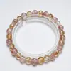 Pulsera Artesanal Extravagante de Cristal Natural y Lámina de Oro con Pez Koi para Mujer, Versátil Estilo Nuevo, Pulsera Iluminadora de Piel al por Mayor