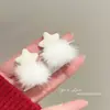 Pendientes de Felpa con Forma de Estrella para Otoño e Invierno para Mujer 2025 Nuevos Pendientes de Diseño Nicho Pendientes de Atmósfera Versátil Venta al por Mayor