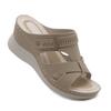 Js6331-2 Amazon 2025 Primavera e Verão Novo Estilo Xadrez Casual Anabela Sandálias de Praia Sapatos Femininos Atacado