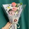 Campanas de viento hechas a mano, creativas y caseras, hechas con palos trenzados, tulipán tejido con flores, paquete de material para el Día de San Valentín para novia