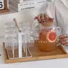 Estante para tazas estilo chino, estante de almacenamiento para tazas, estante colgante para tazas de vidrio, estante para tazas de té boca abajo, estante para vasos de agua de sala de estar