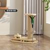 Plataforma Giratória de Madeira Maciça para Gatos Yuchong, Arranhador para Gatos, Vara de Brincar com Penas para Gatos, Placa Arranhadora para Gatos, Brinquedo Durável para Gatos, Estrutura de Escalada para Gatos em Sisal