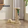 Yuchong ofrece plato giratorio para gatos de madera maciza, rascador para gatos, palo para provocar gatos, tabla rascadora para gatos duradera, juguete para gatos, estructura de escalada para gatos de sisal