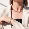 Viento neutro de Hong Kong Viento espino serie nicho otoño e invierno pesado grueso collar de cadena pulsera conjunto al por mayor fábrica de joyería