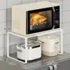Estante de Almacenamiento para Cocina, Estante para Colocar Microondas, Horno y Arrocera en la Parte Superior del Refrigerador, Estante Retráctil Multifuncional para Almacenamiento de Ollas