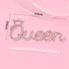 3.8 Decoración de Pastel para el Día de la Mujer Adorno de Luz de Mariposa Brillante de Moda Topper de Reina Diamante para el Día de la Mujer