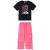 Ropa Hip-Hop Moderna para Niños de Street Dance para Niños y Niñas, Chaleco Funcional de Marca Hip-Hop Fresco y Elegante, Conjunto de Tres Piezas para Actuación