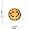 Pegatinas de Tela con Expresiones de Emoji Accesorios para Ropa Calcomanías Decorativas Parches Divertidos Serie de Insignias Redondas Lindas de Smiley