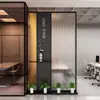 Painel Divisório de Escritório Moderno Simples, Tela de Ferro Forjado, Fundo de Entrada de Sala de Estar da Empresa, Parede de Imagem Móvel