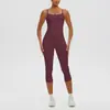 En stock Pantalones Deportivos de Pierna Recta de Largo Medio con Sensación Nude Europea y Americana Sin Líneas Visibles Conjunto de Yoga
