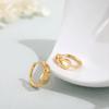 Aretes de Amor Europeos y Americanos Circonita Amor Lazo Aretes Redondos Aretes de Lujo Ligero Aretes con Sentido de Diseño de Nicho