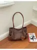 Bolsa feminina com padrão tecido texturizado 2026 nova tendência de verão retrô grande capacidade bolsa de ombro tote para o dia a dia
