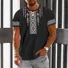 Camiseta para Hombre Patrón Rombo Colorido Cuello Redondo Ropa Impresión 3D Exterior Diaria Manga Corta Impresión Diseño de Moda Min